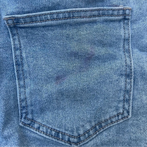 Akira studded, distressed, denim, shorts, - Picture 3 of 4